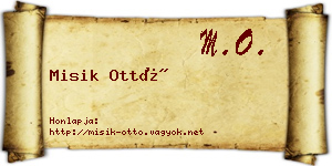 Misik Ottó névjegykártya